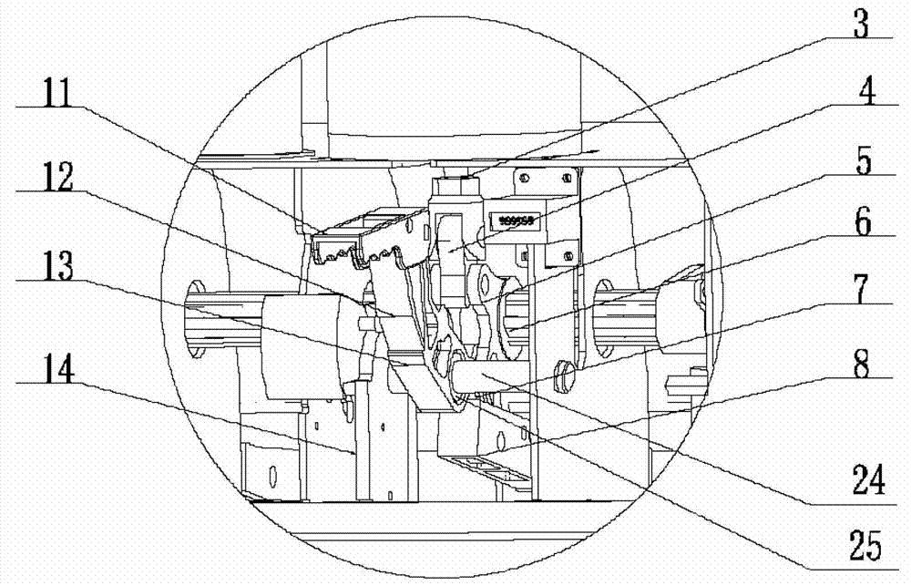 Permanent magnet breaker operation mechanism provided with emergency separating brake device