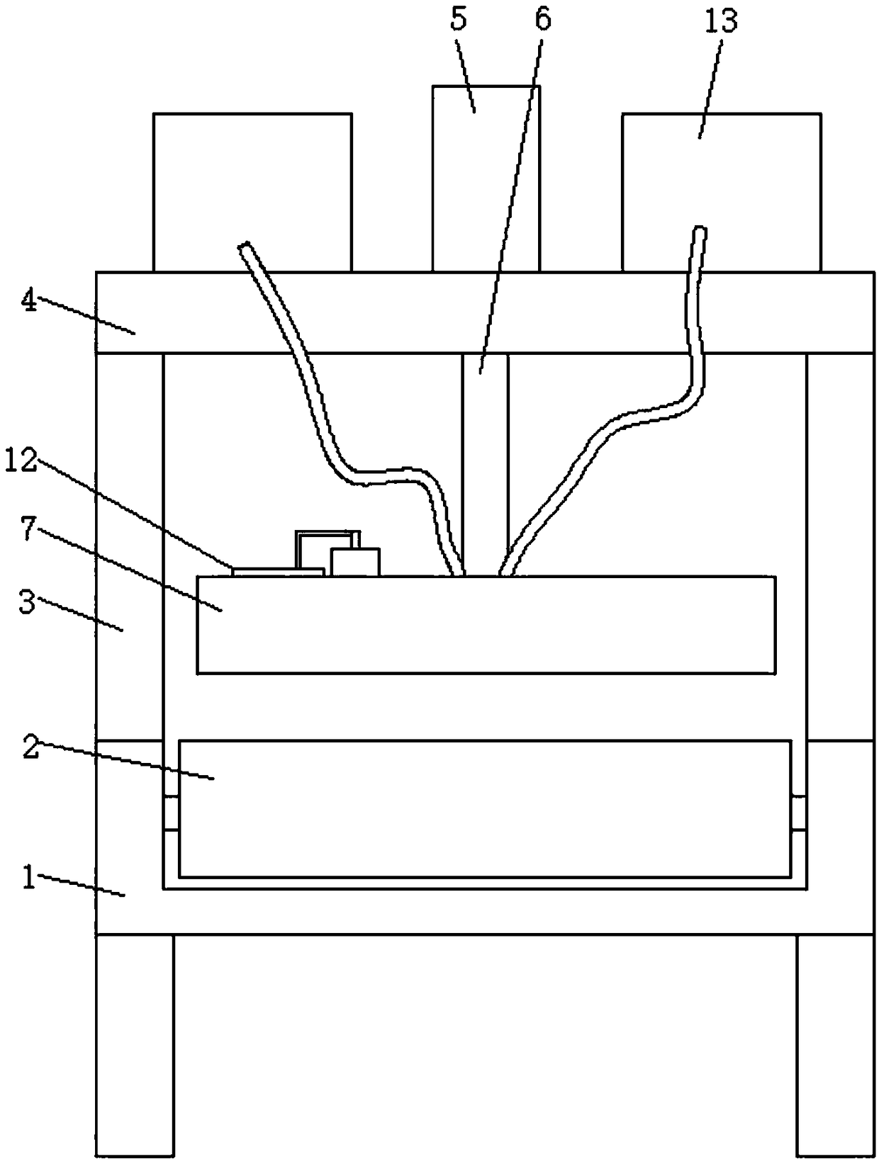 Simple air blowing equipment for vehicle hubs