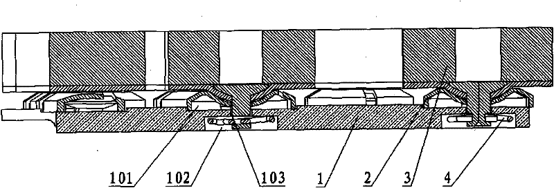 Floating type train brake pad capable of replacing friction block