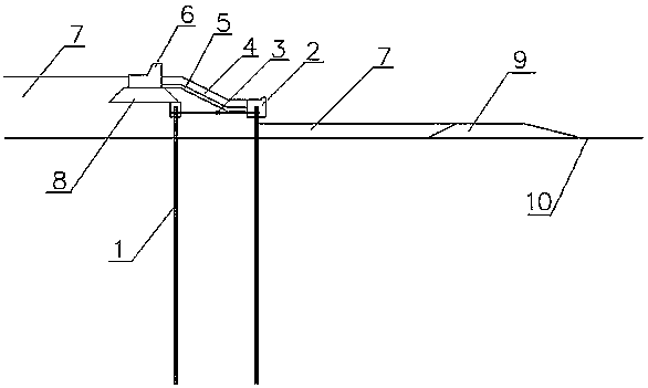 Sea wall structure with double-row steel sheet piles