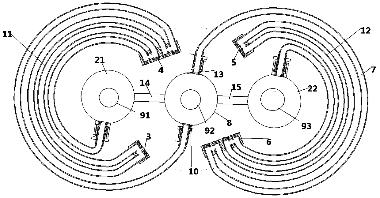 Temperature control method for opening and closing of three valves of four-fluid heat exchanger