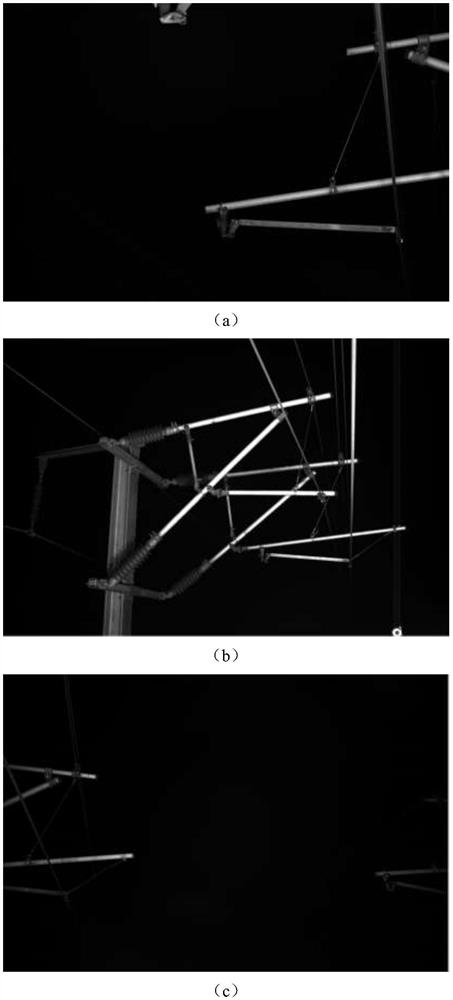 Method for automatically detecting fault of stay cable of overhead line system based on image enhancement processing