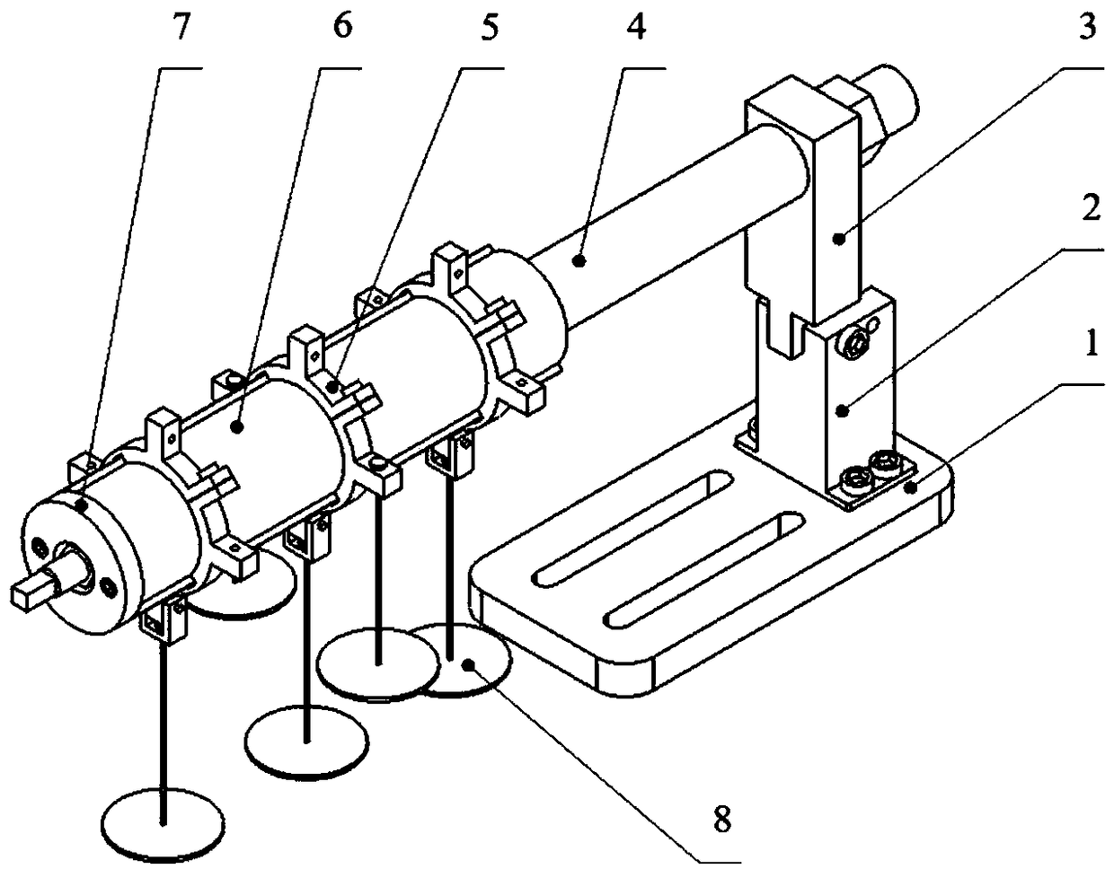 Calibration device and calibration method for rod type balance