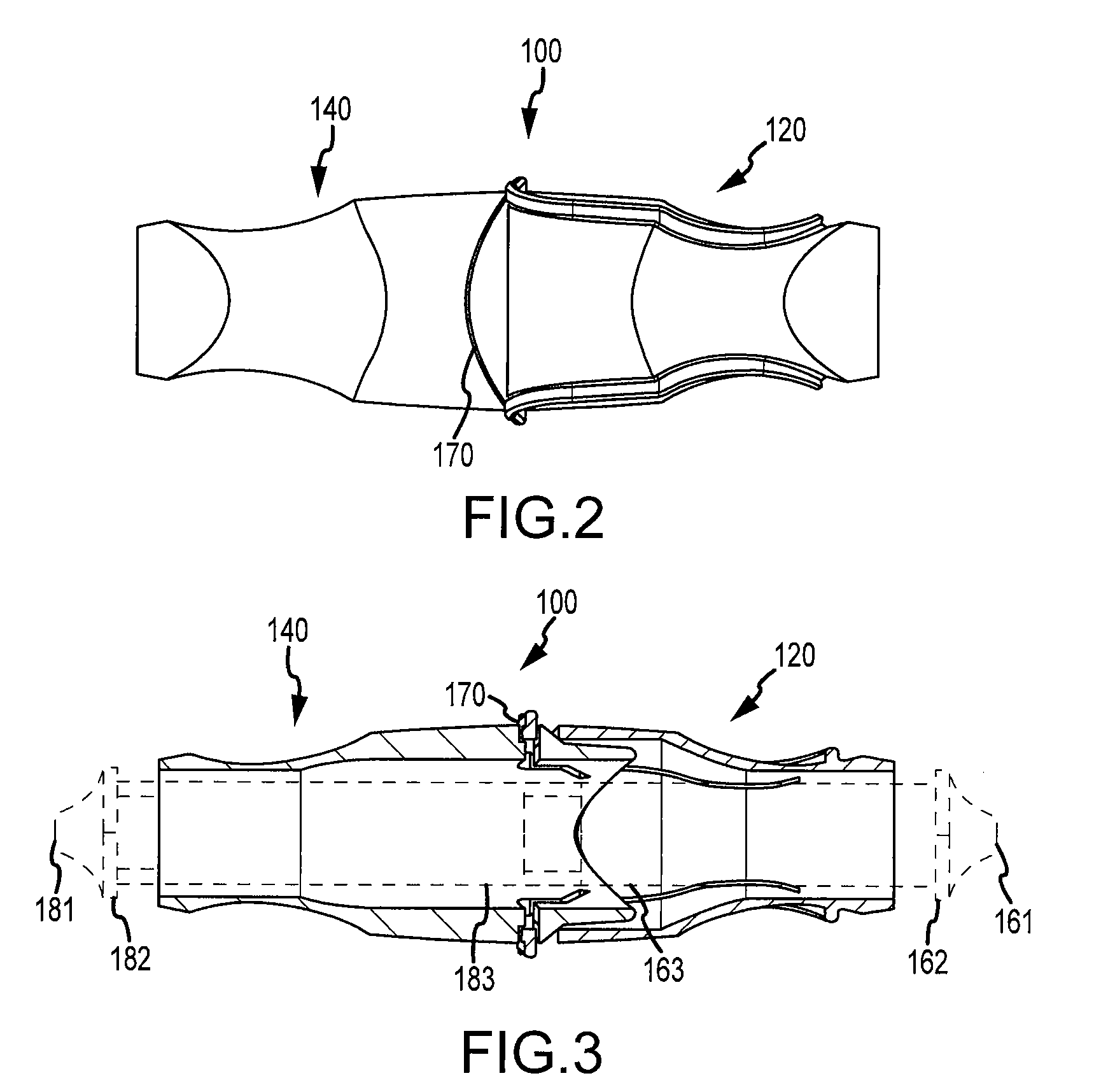 Latch assembly for joining two conduits