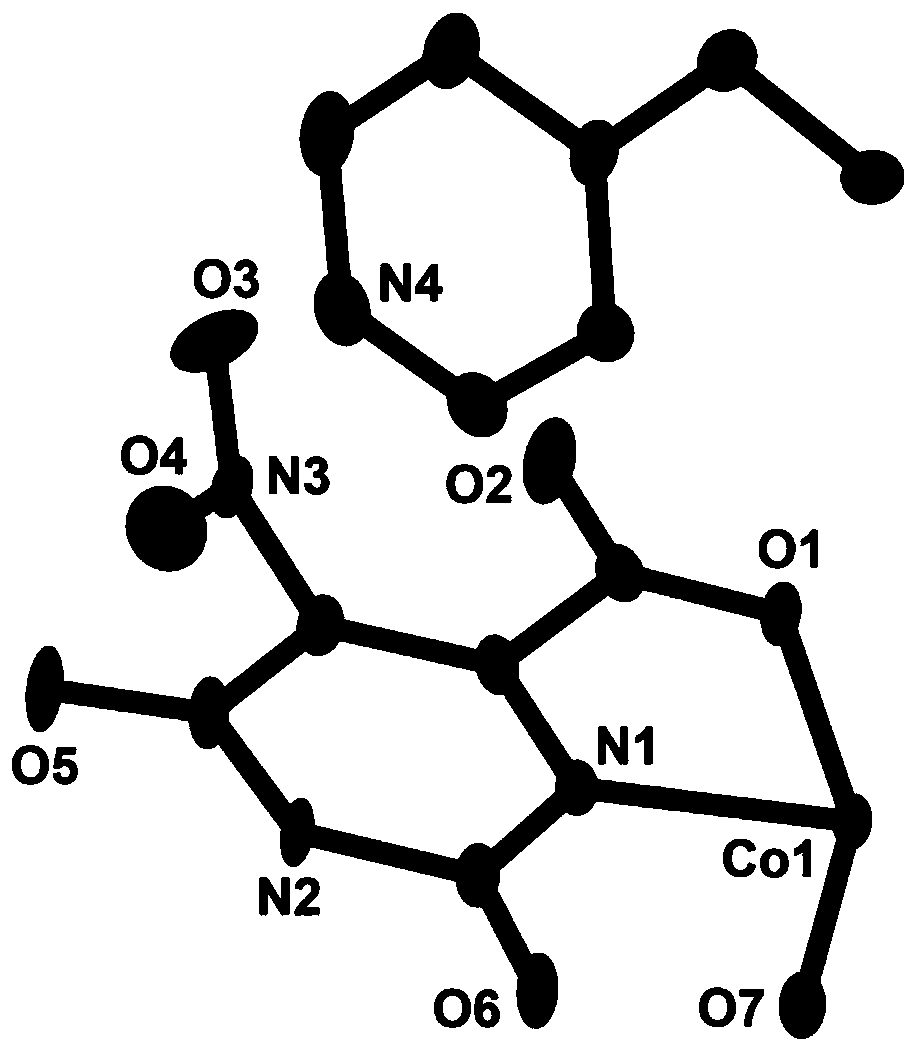 5-nitro orotic acid cobalt complex as well as preparation method and application thereof