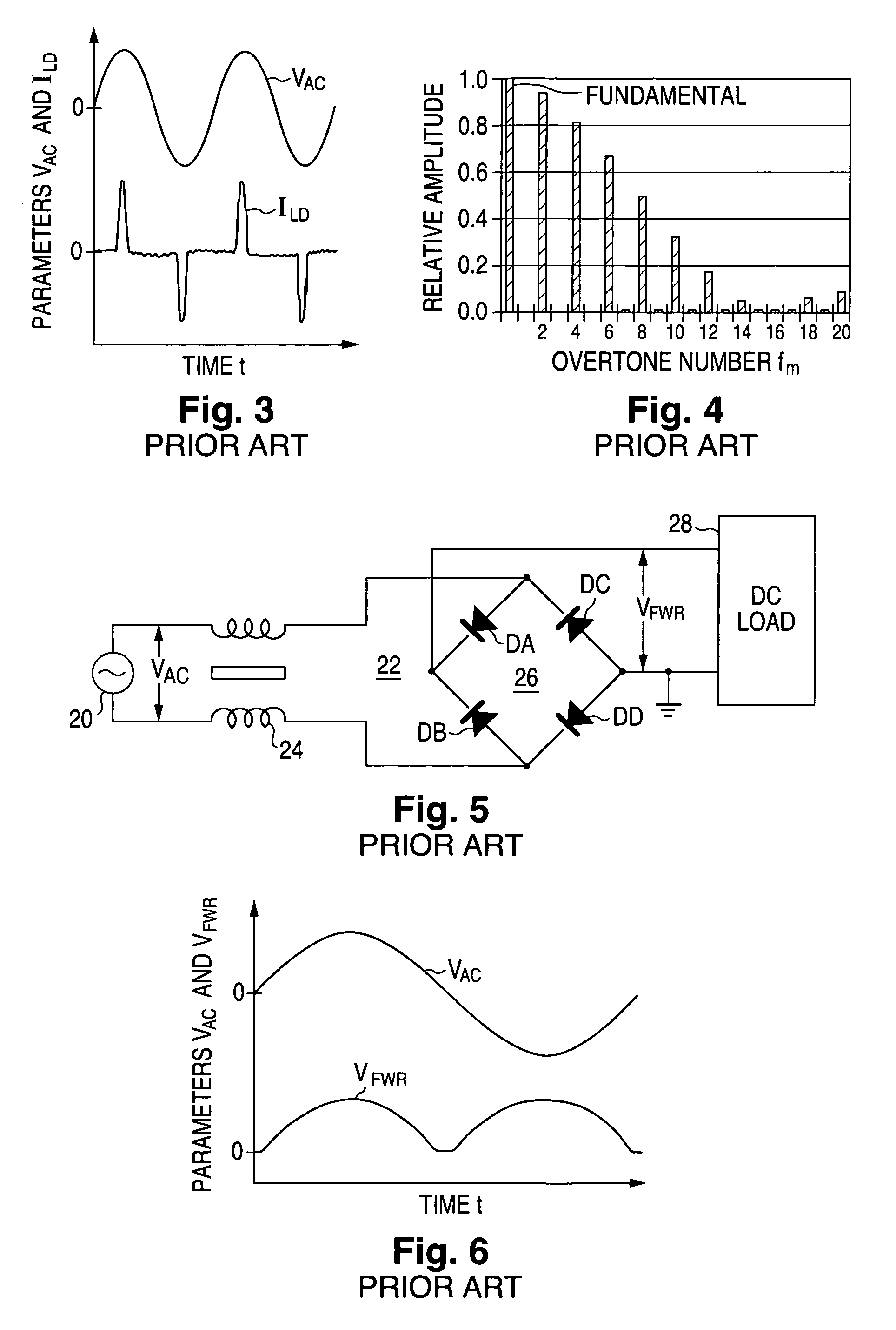 Power factor correction by measurement and removal of overtones