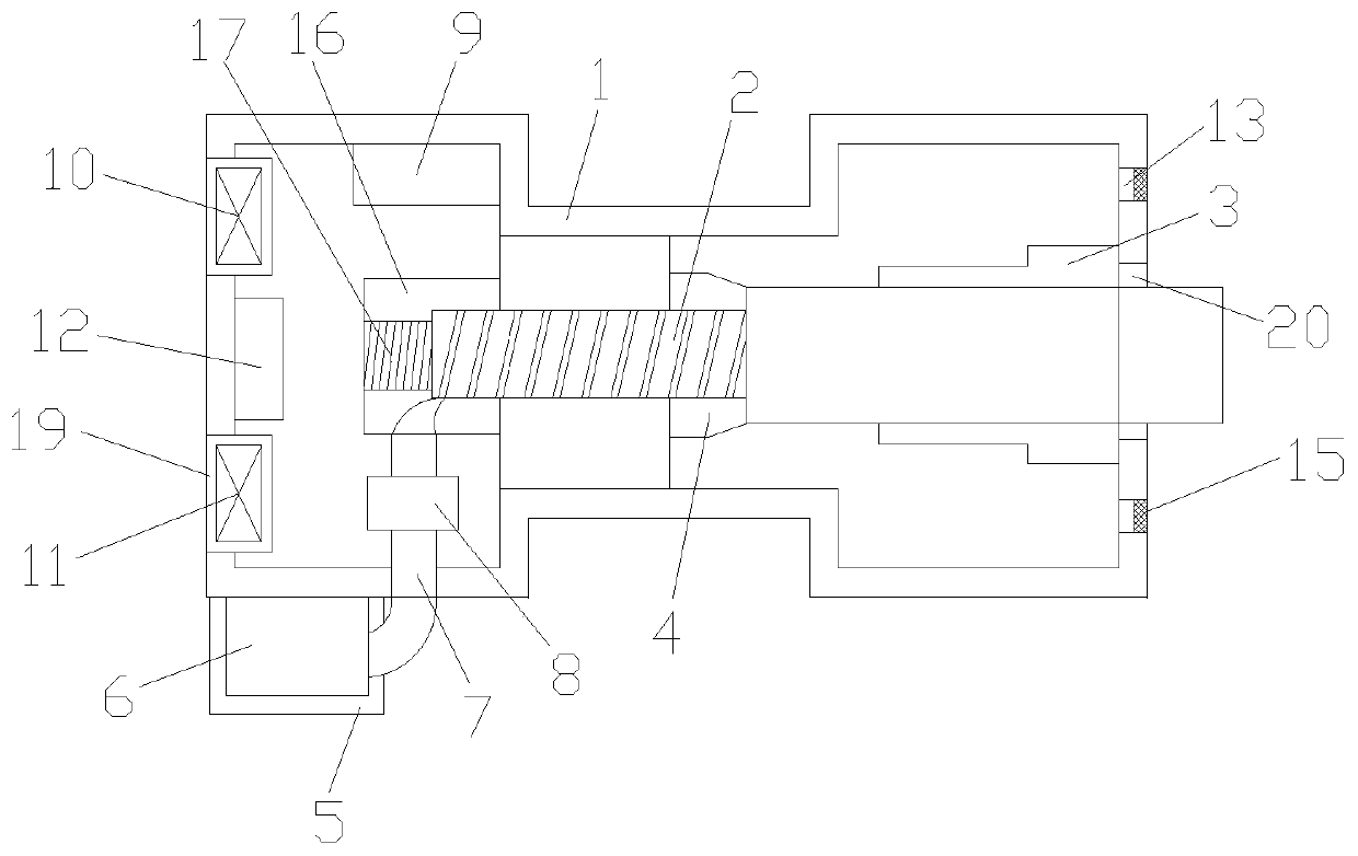 Buffer piston cylinder for servo turret and servo turret