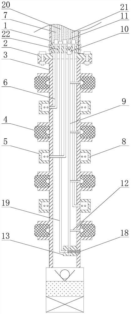 Multi-tube balanced water injection volume high-efficiency layered water injection adjustment device