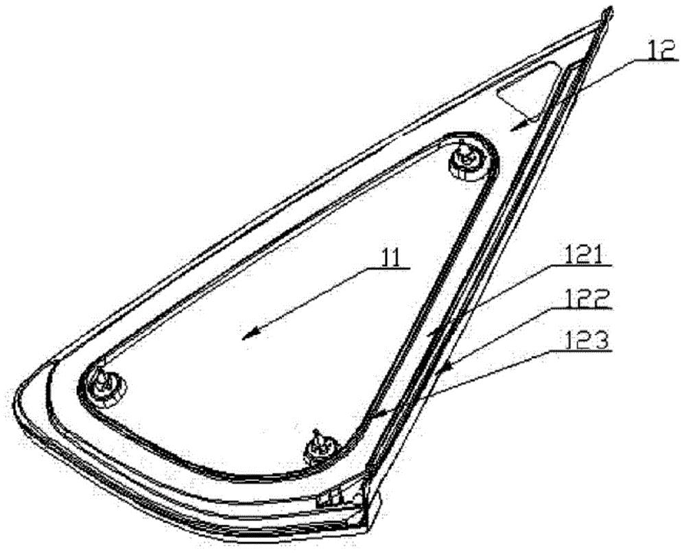 Method for forming automobile glass covered edge, window and mould