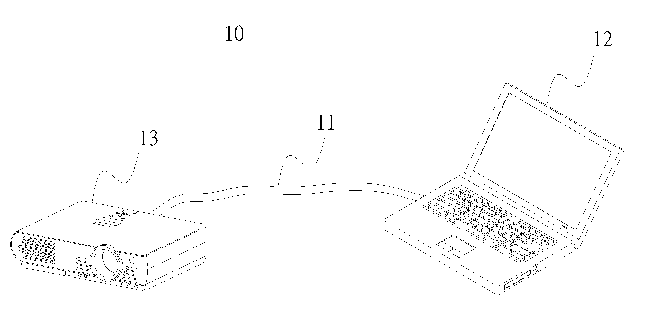 Apparatus, System and Method for Wireless Transmission for Use in Projection Display Apparatus