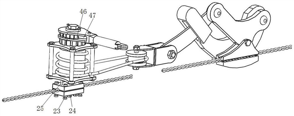 Stretcher for expressway separation fence barbed wire