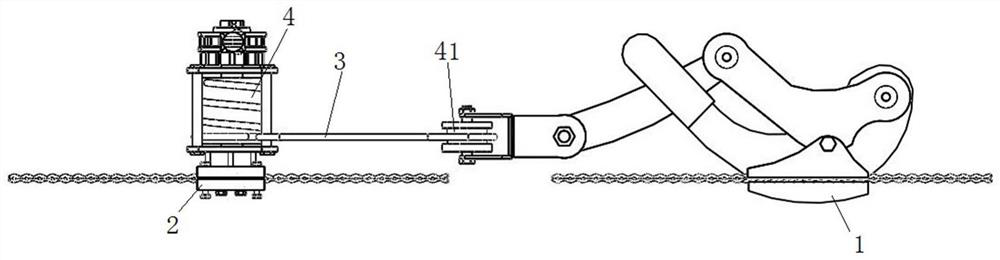 Stretcher for expressway separation fence barbed wire