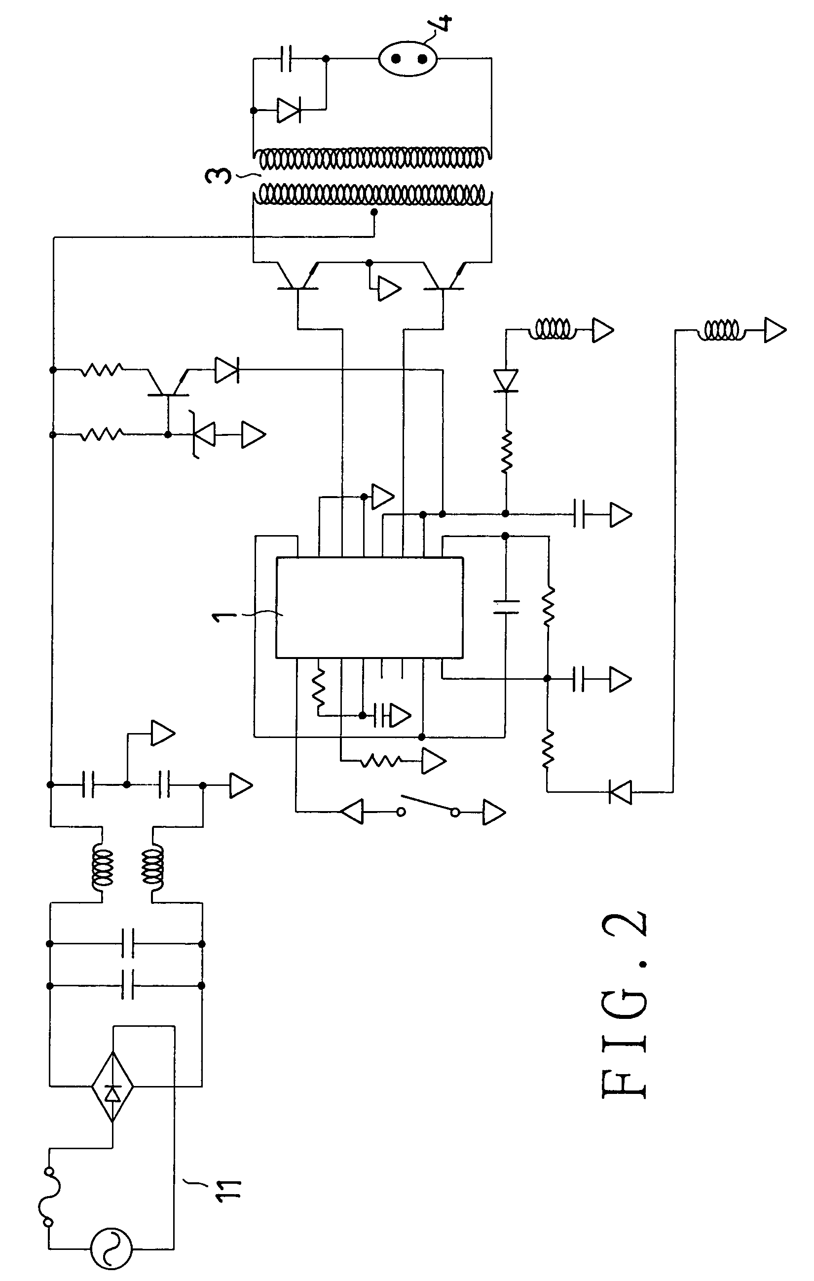 High efficiency controller of a gas-filled light emitting tube