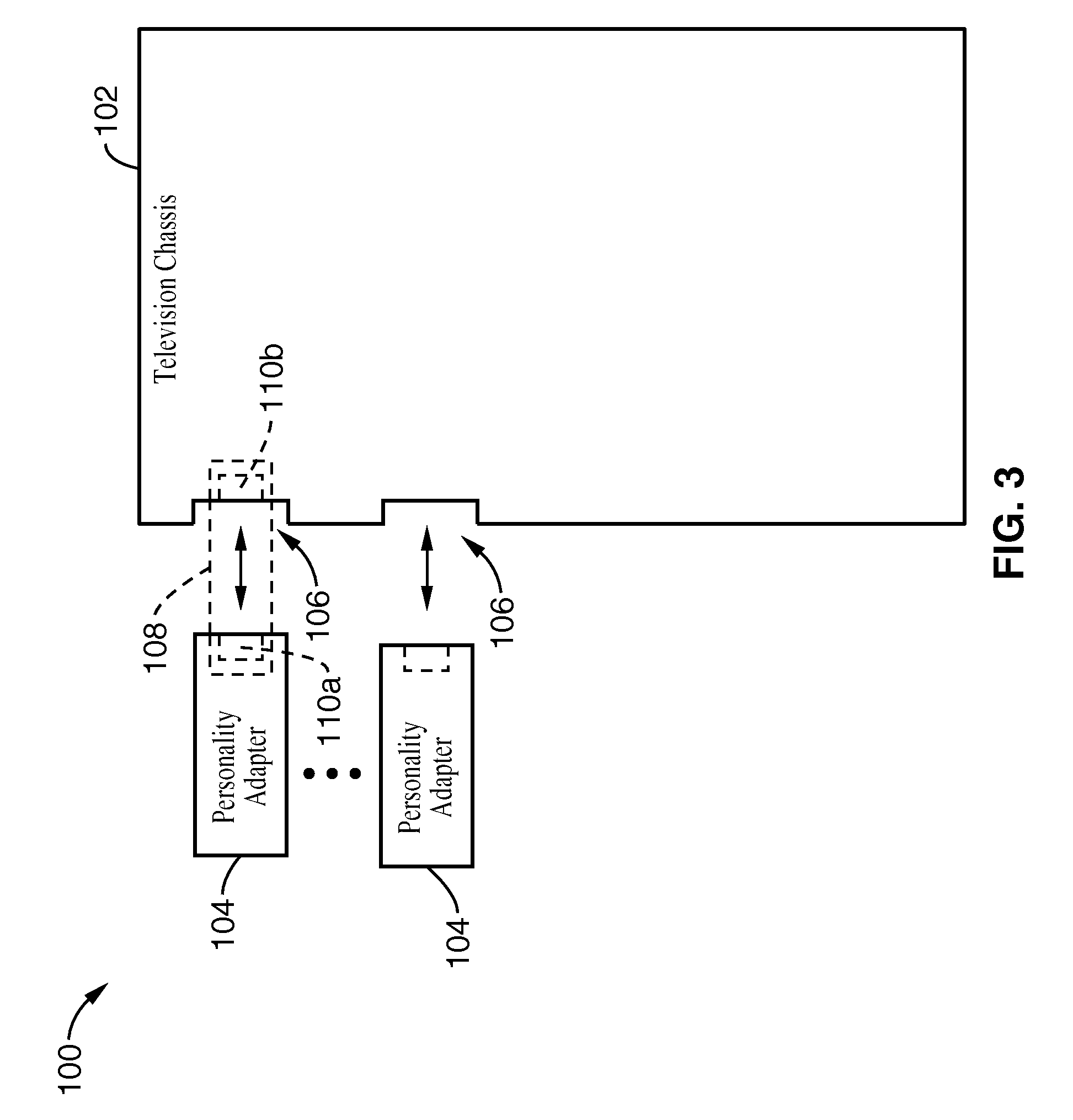 Automatically reconfigurable multimedia system with interchangeable personality adapters