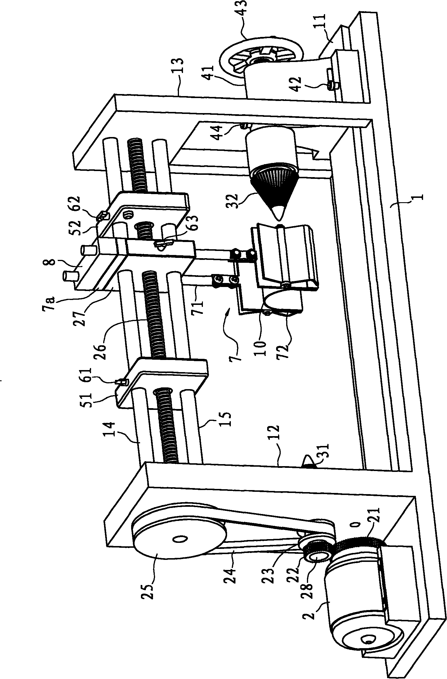 Grinding device of pipes used for curved surface anti-buckling tests of adhesive tapes