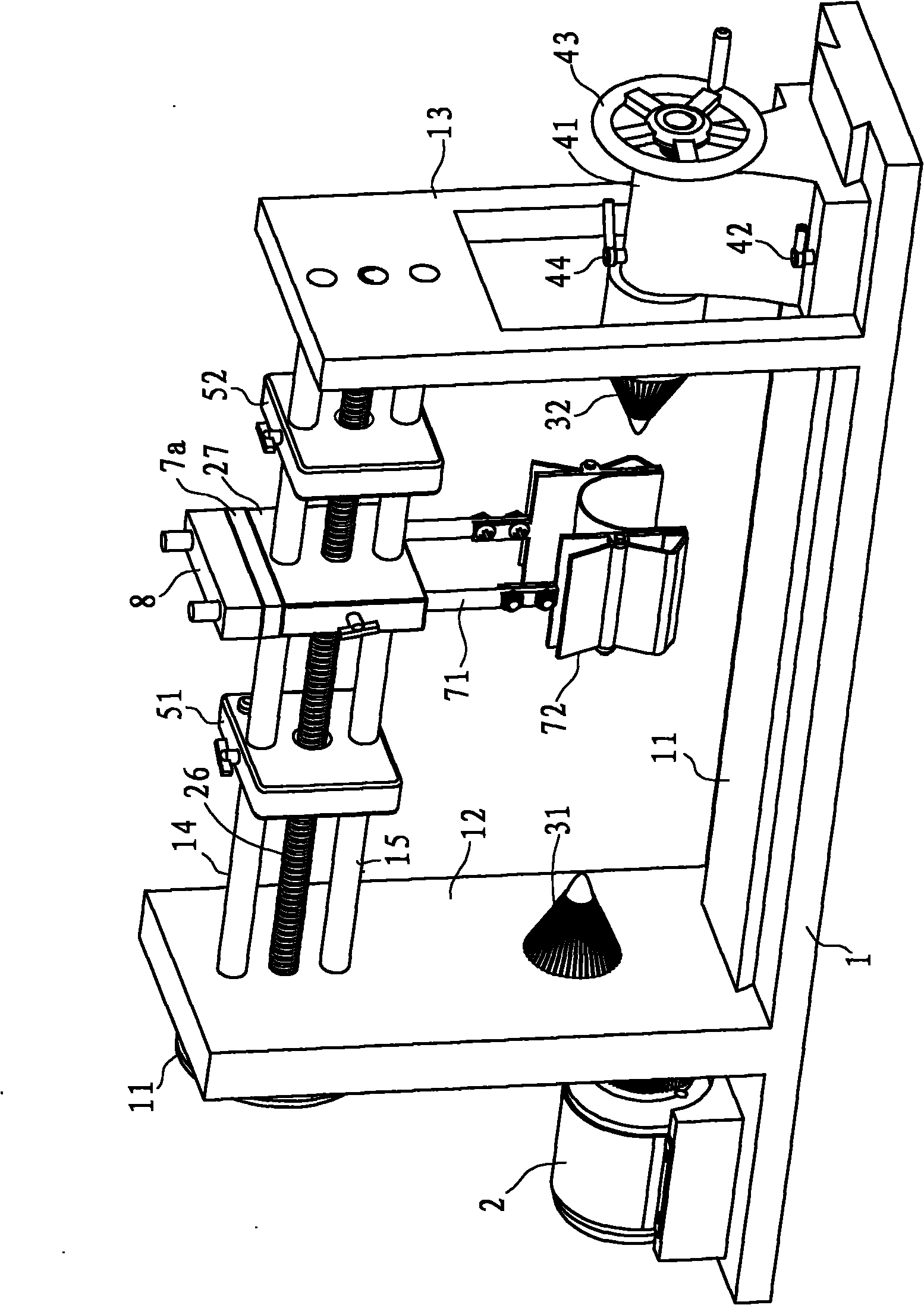 Grinding device of pipes used for curved surface anti-buckling tests of adhesive tapes