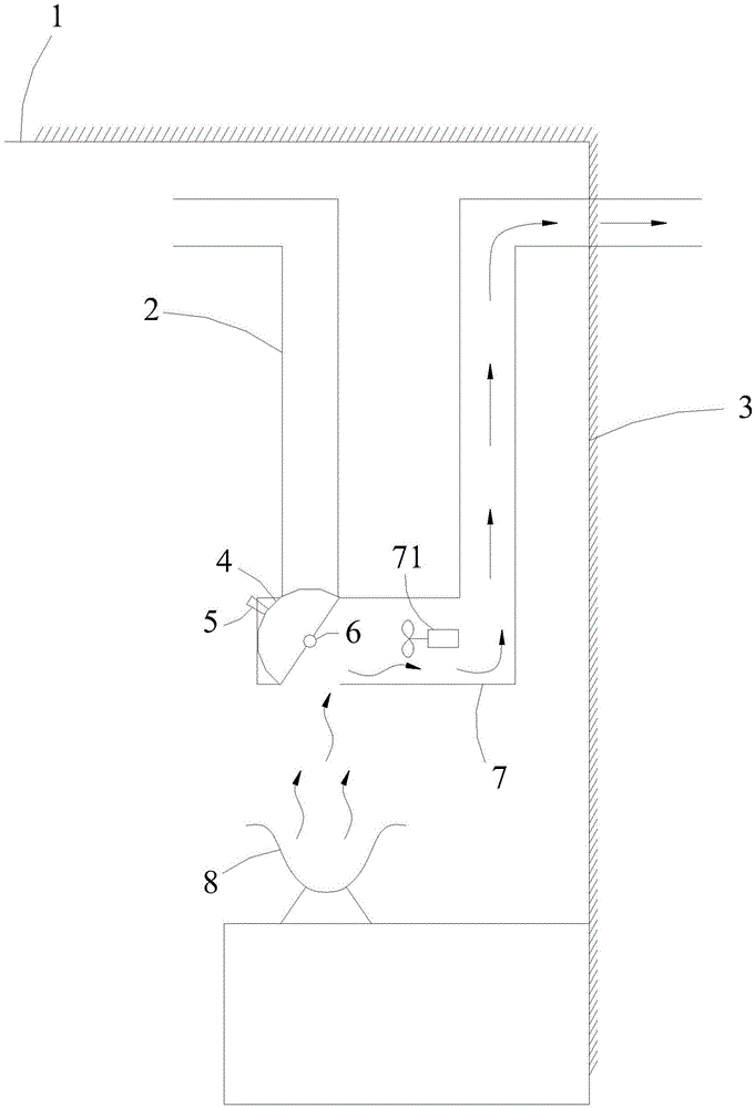 Mutual-control space range hood and space cooking fume suction method