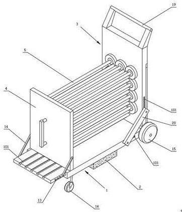 A portable transport device for industrial adhesive products