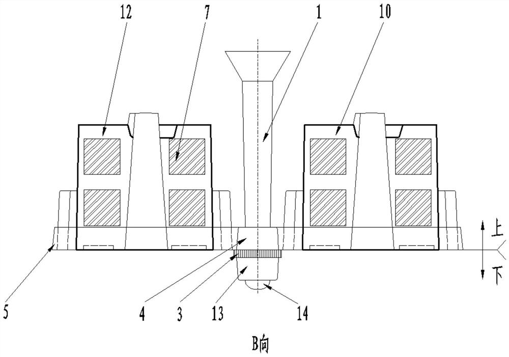 Casting method of high-speed high-power diesel engine cylinder cover