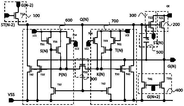 GOA circuit and LCD device for LCD