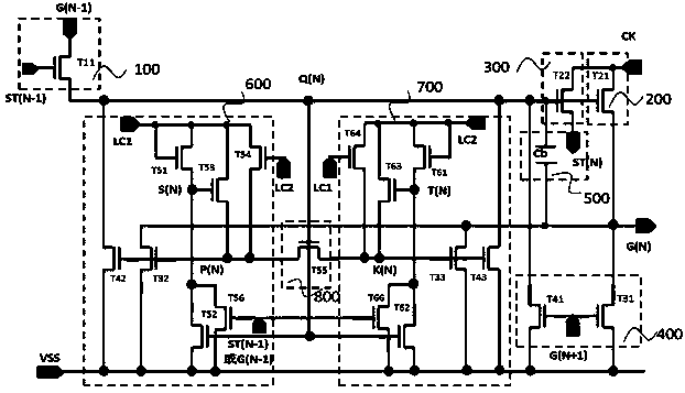 GOA circuit and LCD device for LCD