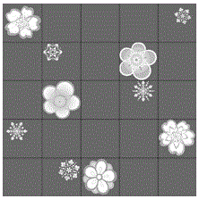 Decomposition of a scatter pattern and its preparation process for intelligent jacquard weaving