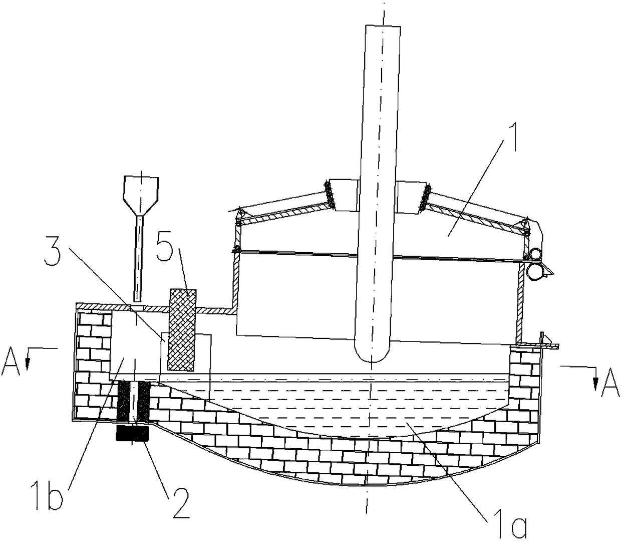 Less-slag tapping method for electric furnace and slag baffling device