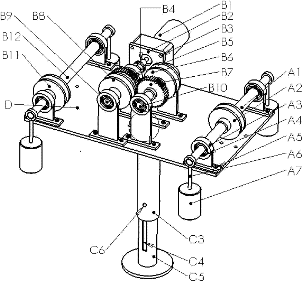 Symmetrical centrifugal force power single-leg jumping machine