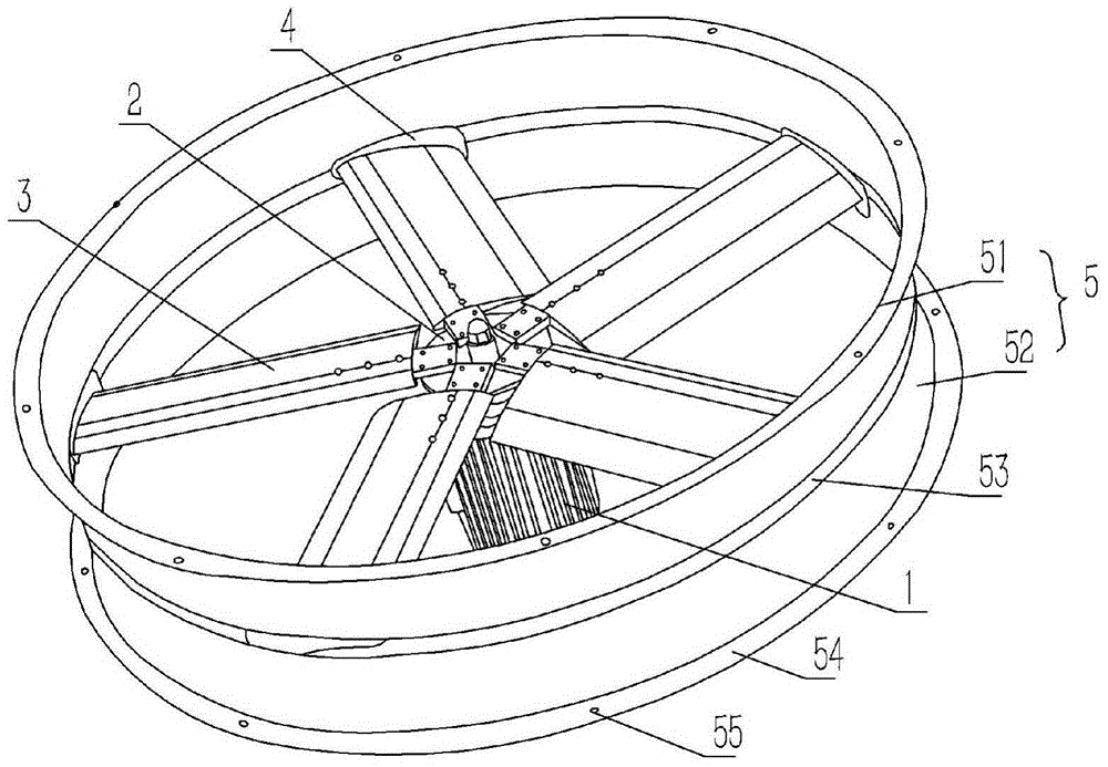 A discontinuous air guide tube for an axial flow fan