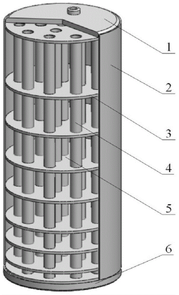 Cylindrical structure gradual-change fin phase change heat accumulator