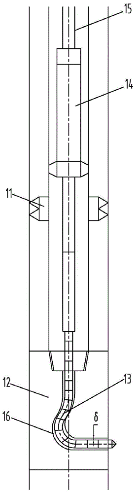 Rotary exit device with guide for drilling radial and horizontal holes