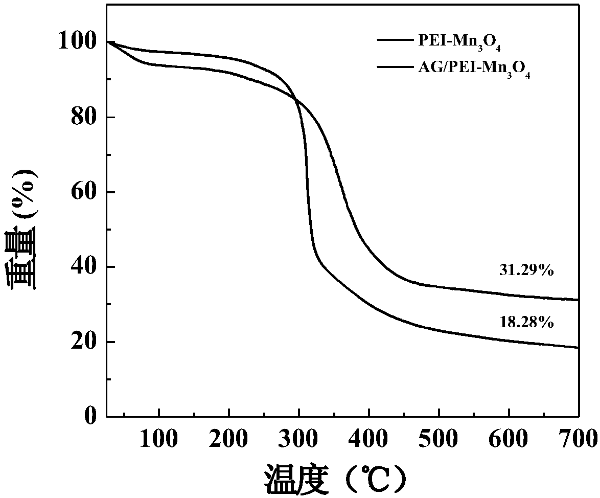 Method for preparing manganese oxide supported hybrid sodium alga acid nanogel