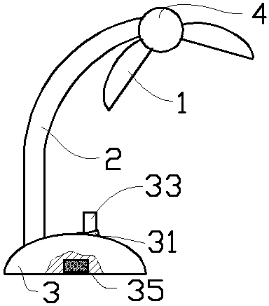 Table lamp capable of being powered on and powered off through two lamp caps