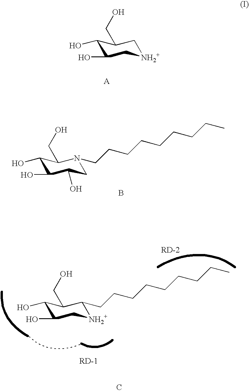Glucoimidazole and polyhydroxycyclohexenyl amine derivatives to treat gaucher disease