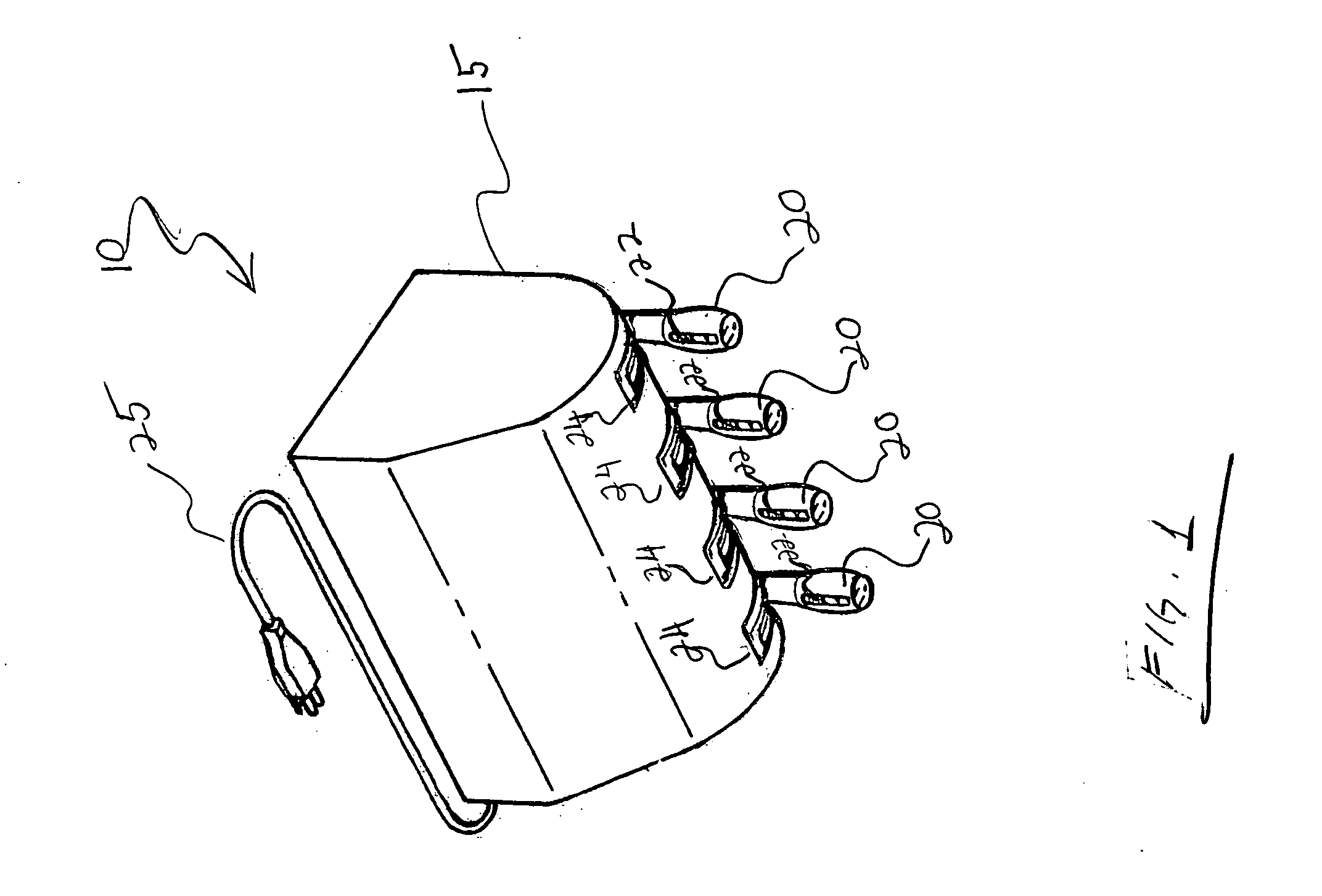 Overhead storage device for electrical tools and method of creating a work zone