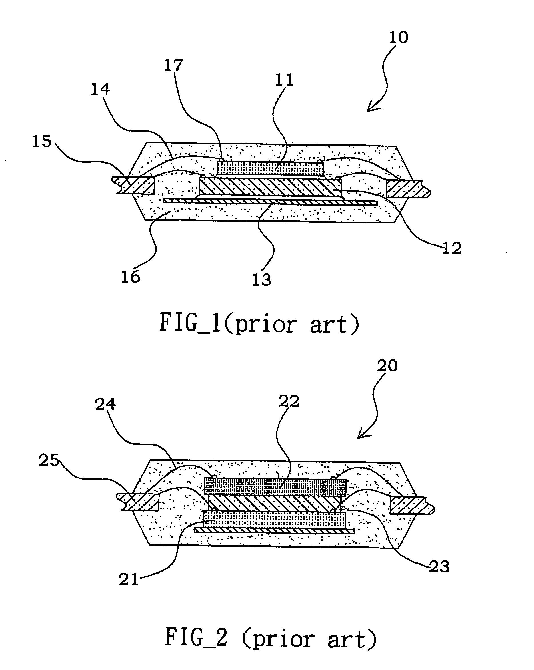 Stacking structure of chip package