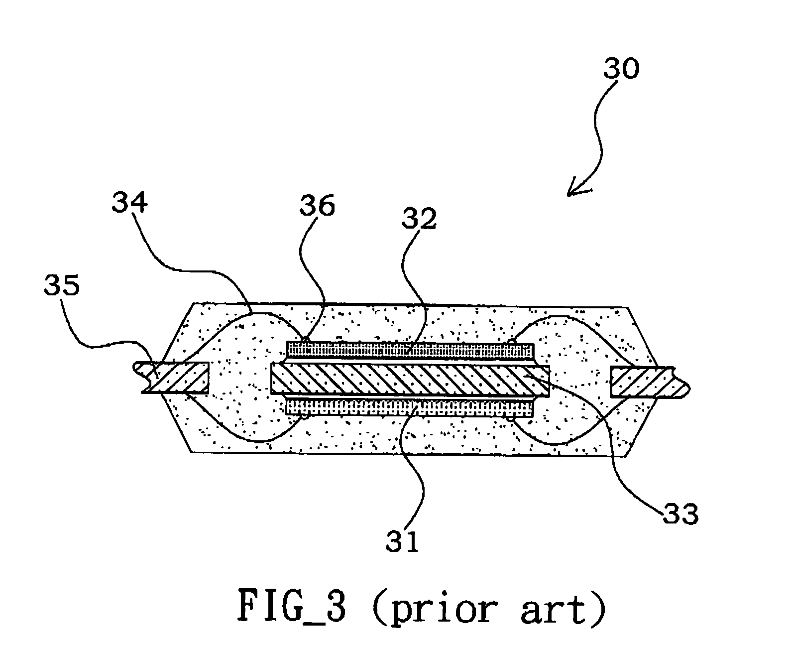 Stacking structure of chip package