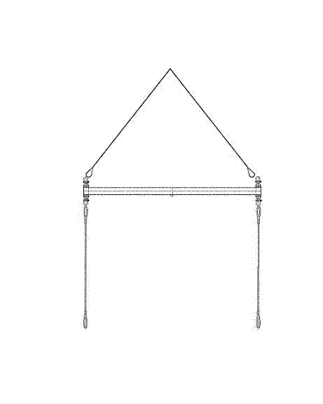 Hanging bar without shackle connection