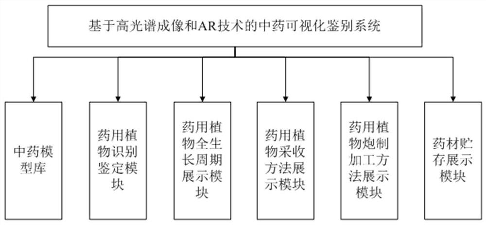 Visual traditional Chinese medicine identification system based on hyperspectral imaging and AR (Augmented Reality) technology