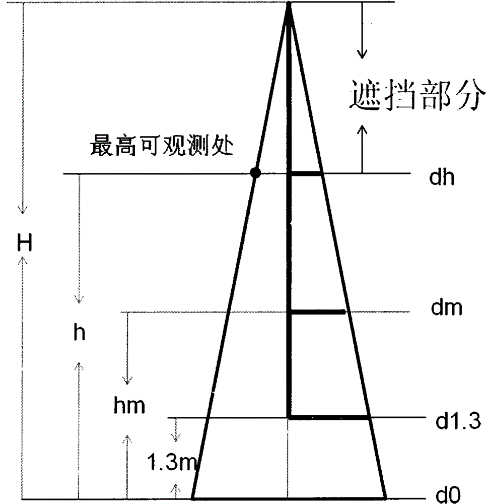 A method for measuring tree height and volume with a total station instrument under the condition of tree canopy occlusion