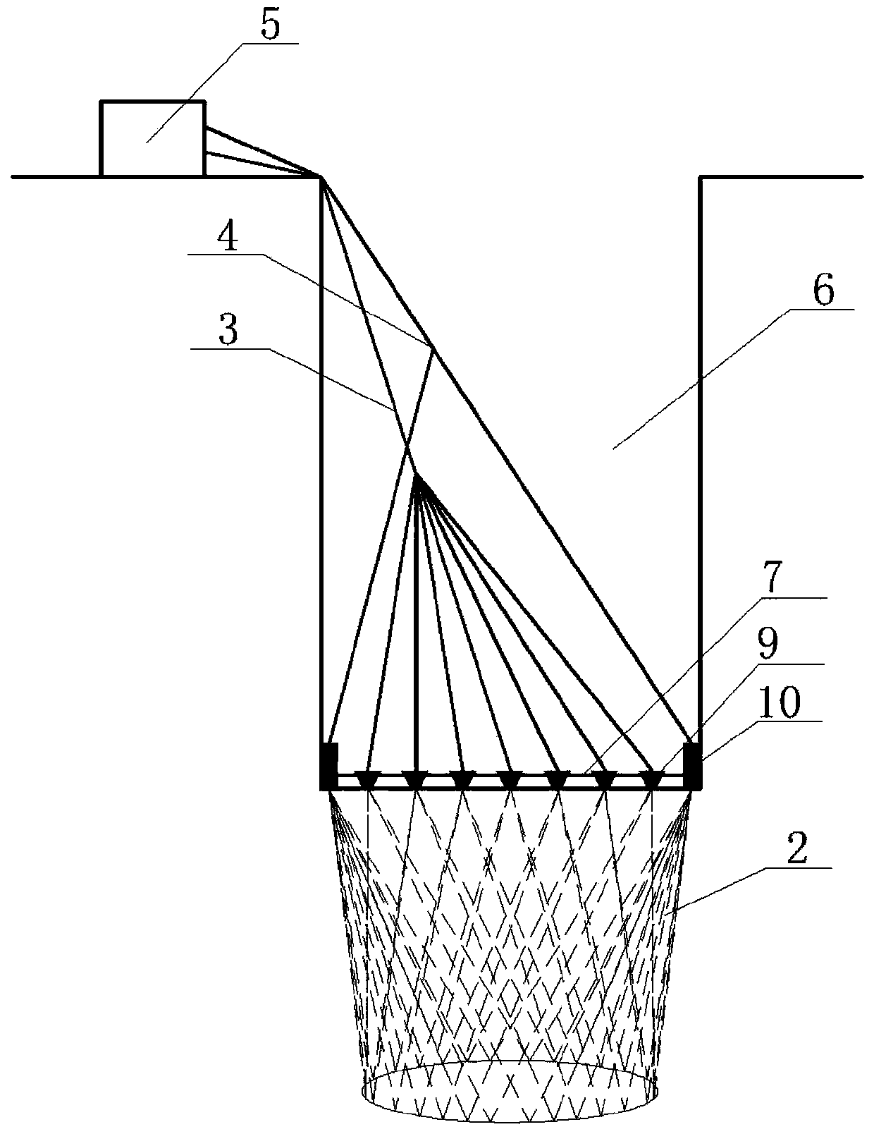 Device and method for acoustic wave reflection detection of geological defects in pile hole base