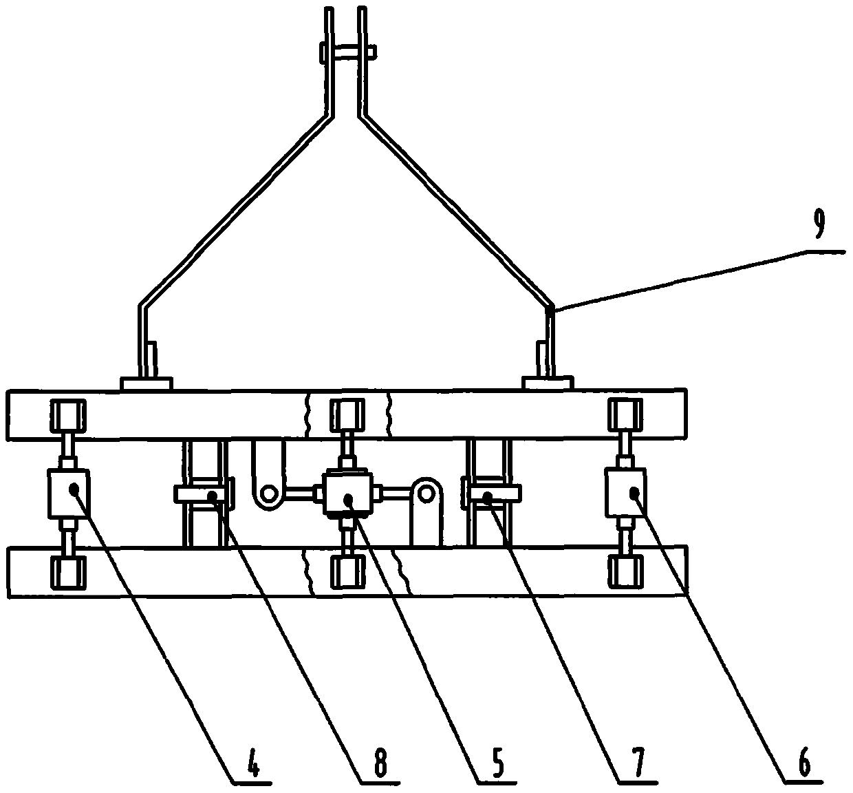 Force measuring frame for agricultural machinery operation part