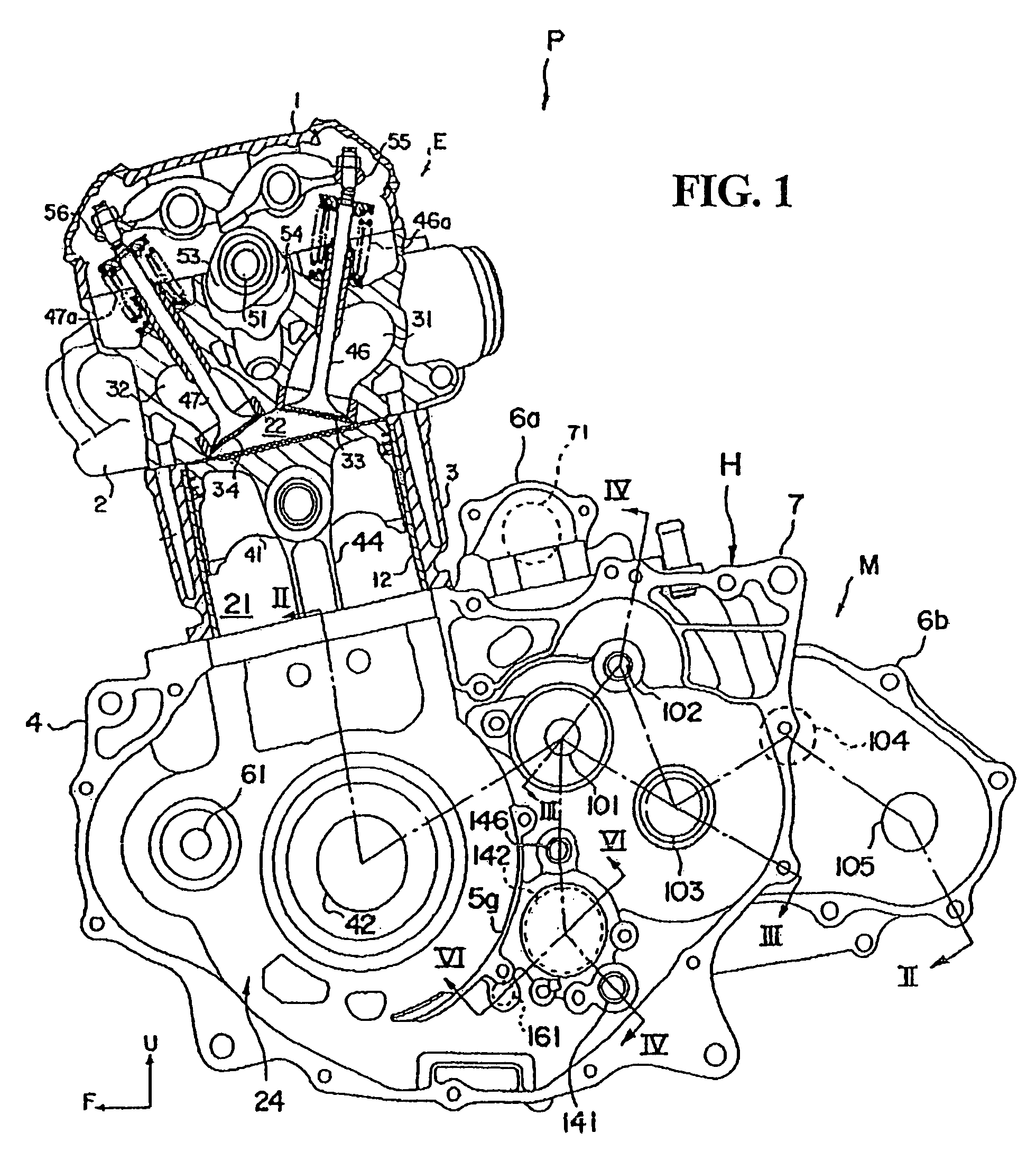 Vehicle power unit with improved lubrication oil recovery structure