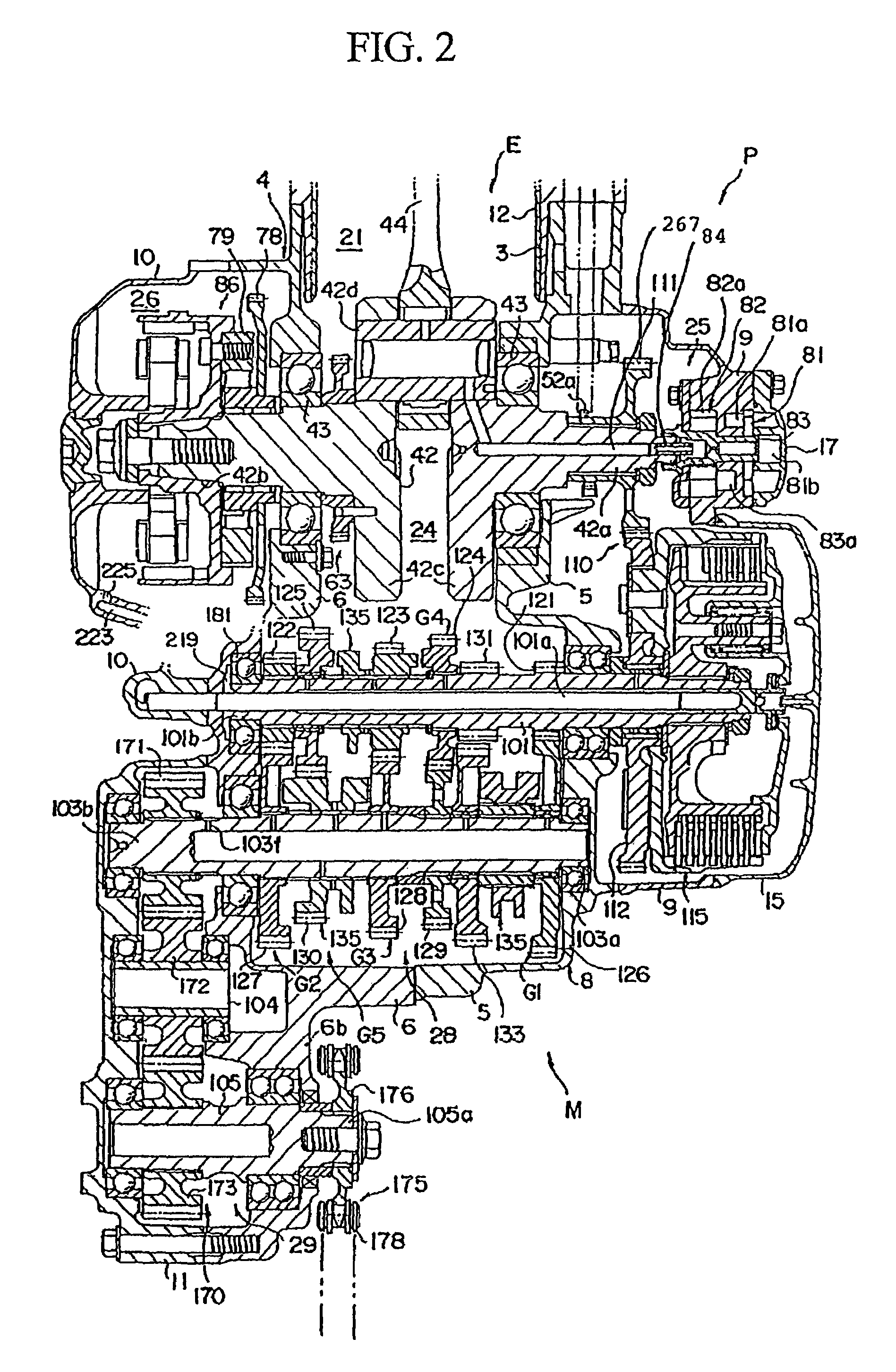 Vehicle power unit with improved lubrication oil recovery structure