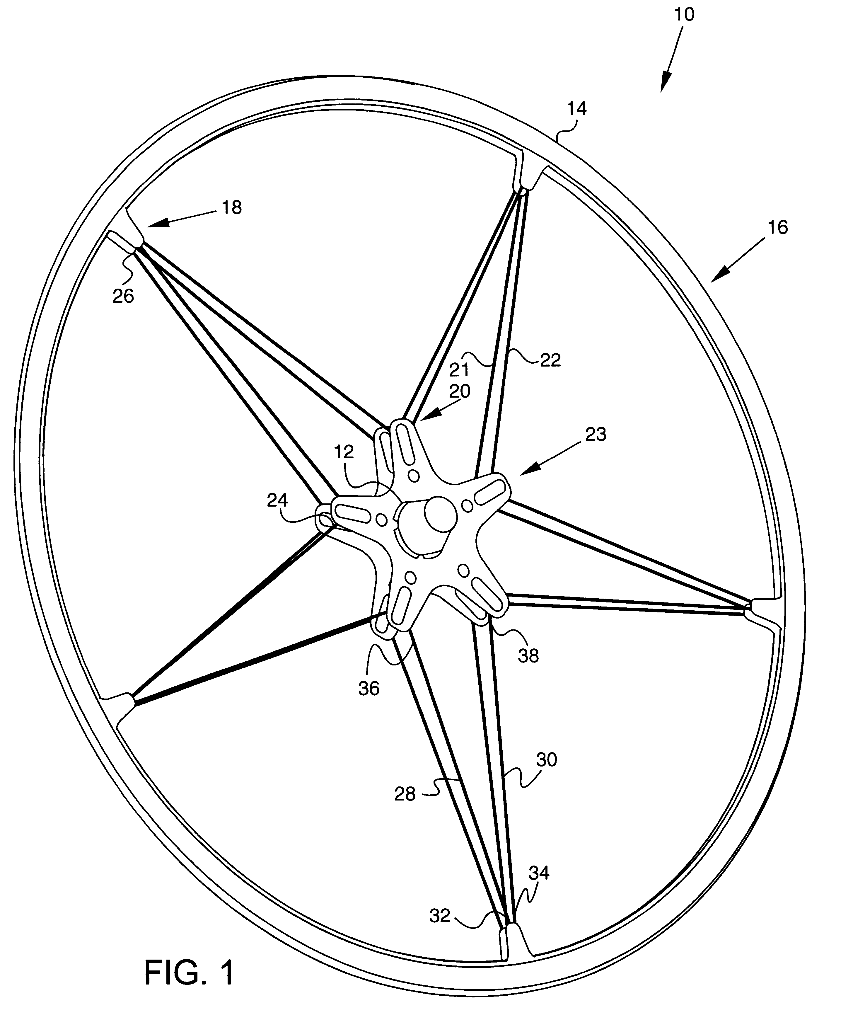 Wheel and tension spoke system