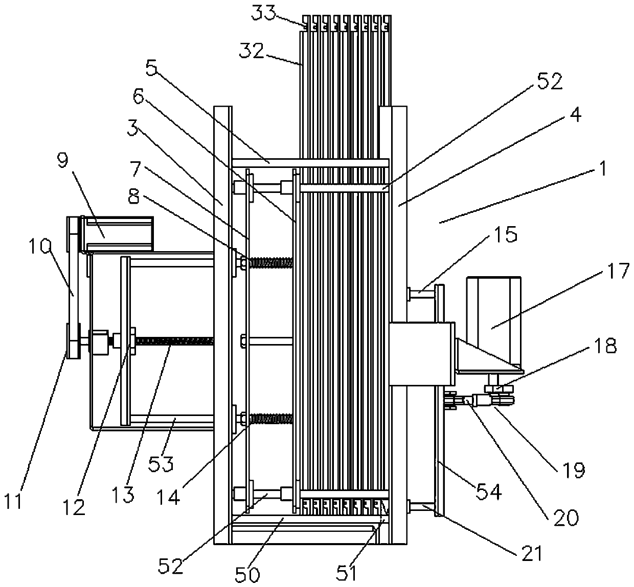 Automatic rod-connecting mechanism and grain heap rod-placing device