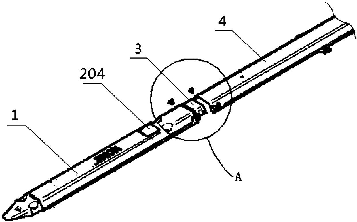 Telemetering device conformal with missile cable fairing