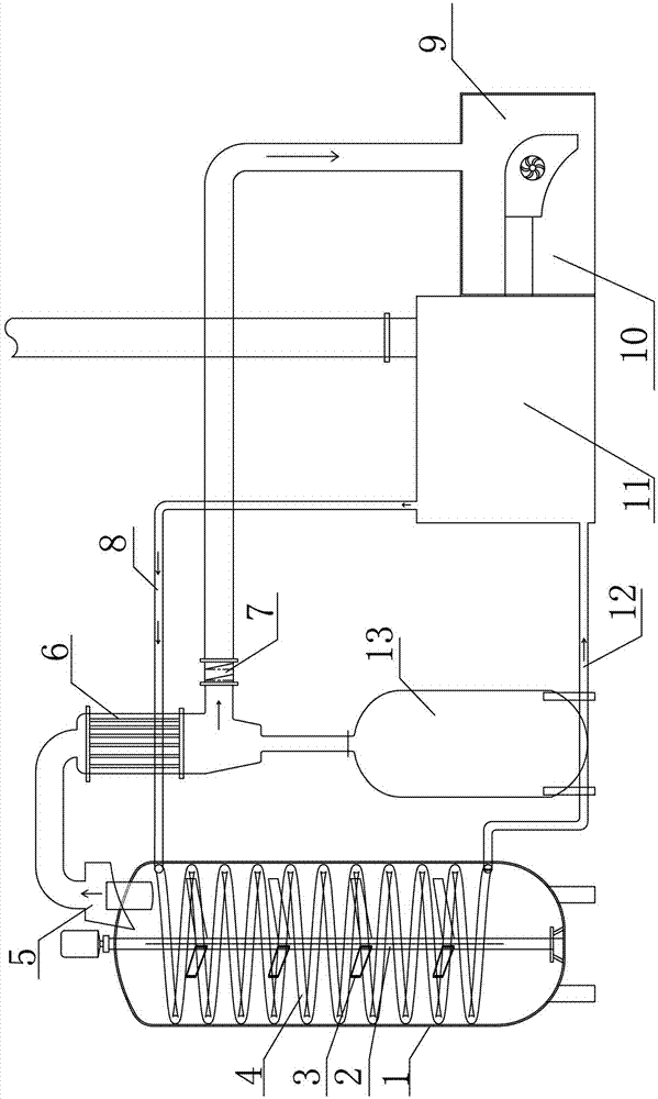 Waste gas recovery device of chemical reaction kettle