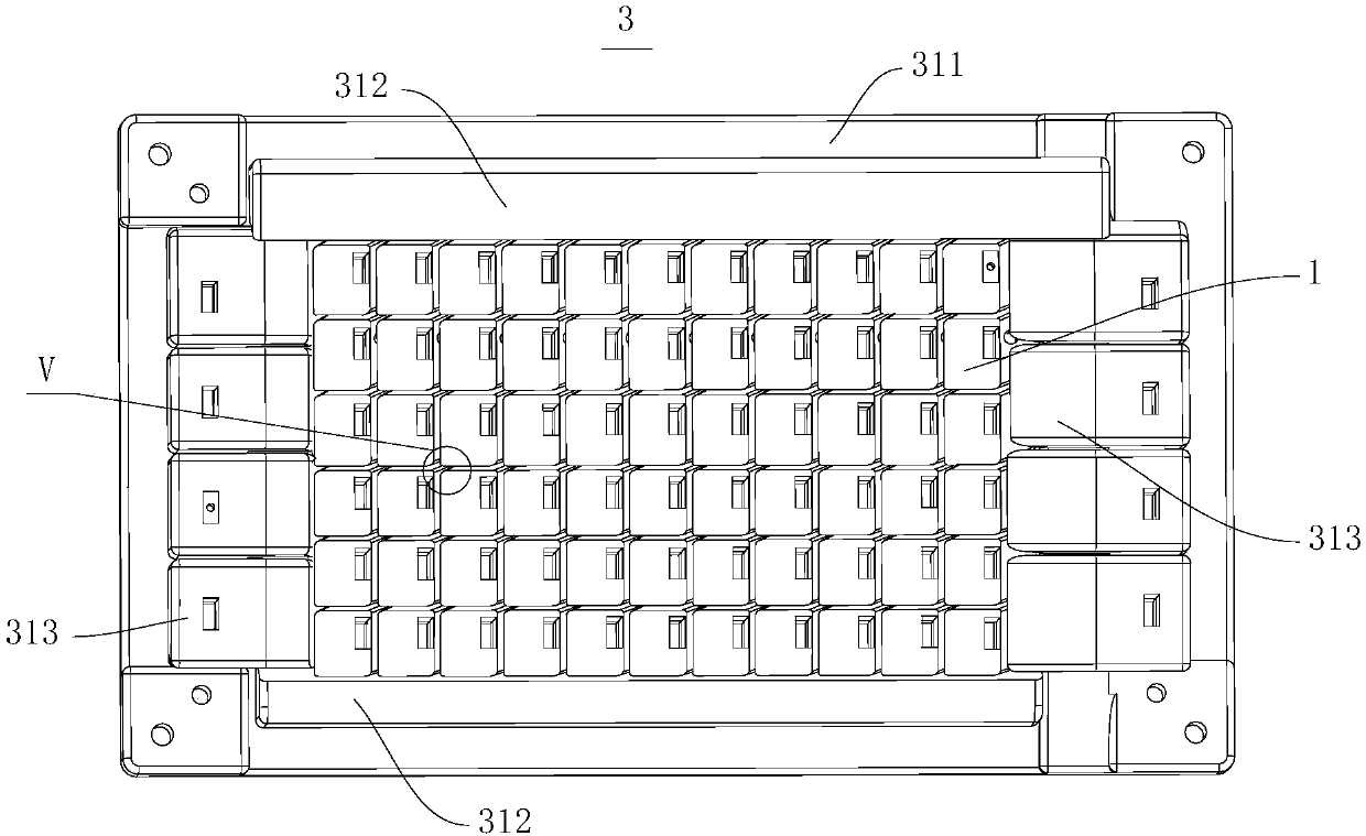 Processing device of carbon fiber composite material blade grid and blade grid