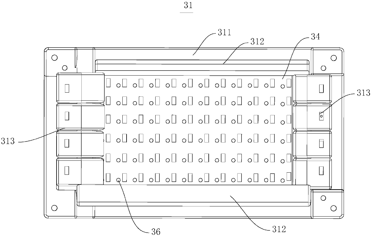 Processing device of carbon fiber composite material blade grid and blade grid